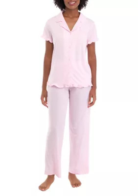 Notch Ruffle Pajama Set | Belk