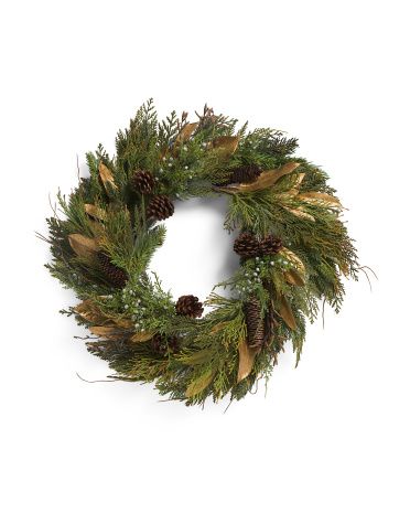 23in Cedar And Pine Wreath | TJ Maxx