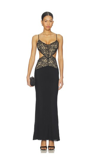 Wisteria Maxi Dress in Black | Revolve Clothing (Global)