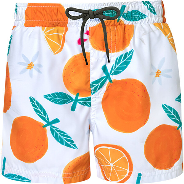 Swimshorts With Drawstring, Tangelo - Pepita & Me Swim | Maisonette | Maisonette