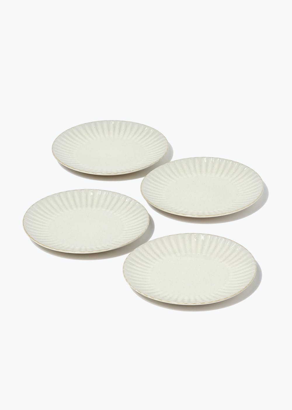 4 Pack Embossed Side Plates (21cm) – Cream | Matalan (UK)