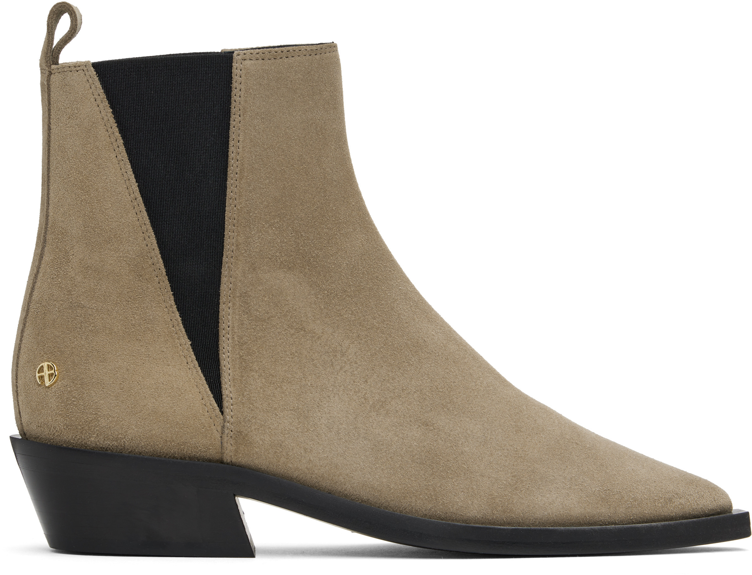 ANINE BING Taupe Bekah Flat Boots | SSENSE