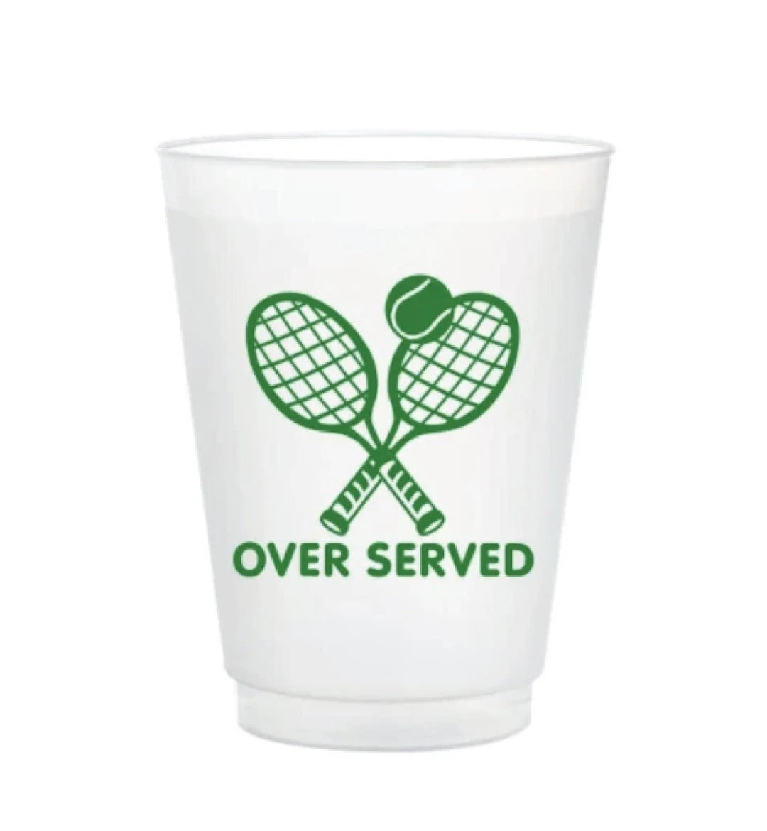 Reusable Shatterproof Cup, Overserved Tennis , Tennis Roadie Cup, Tennis Gift, Tennis Team Gift, ... | Etsy (US)