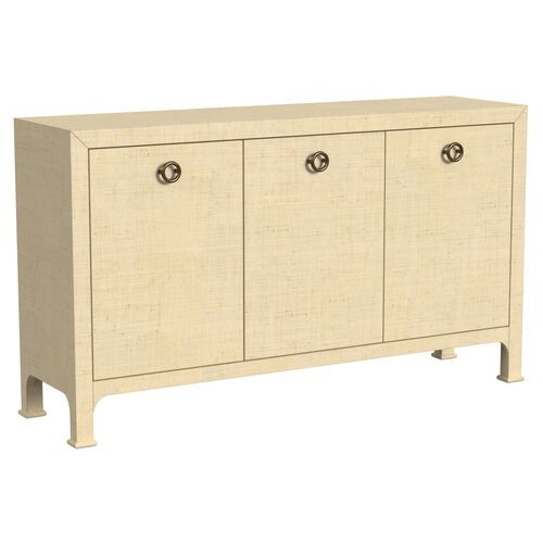 Kos Raffia 3-Door Sideboard, Natural | One Kings Lane