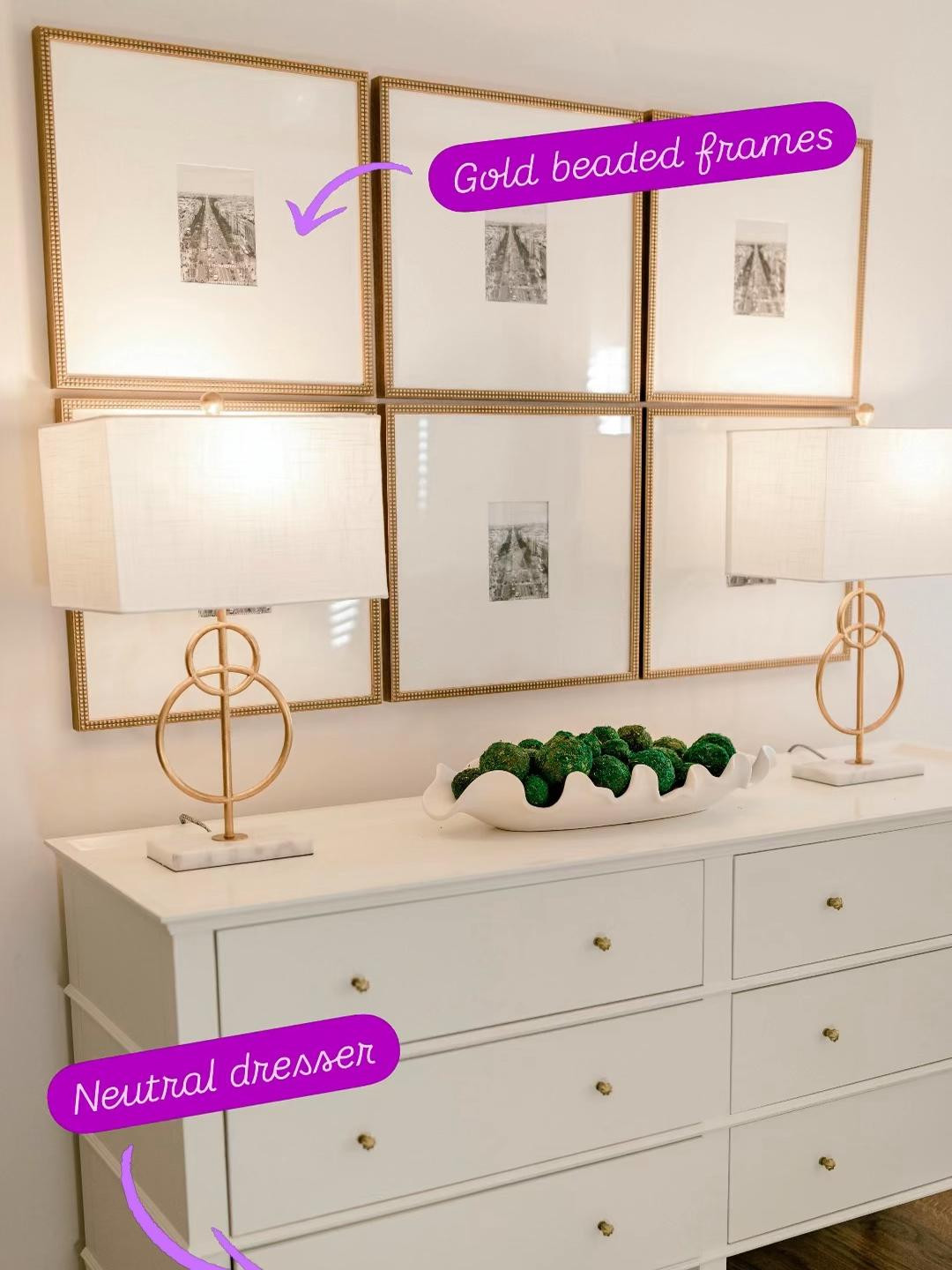 My gorgeous gold bead frames and white neutral dresser on Black Friday sale! 

#LTKHome #LTKFindsUnder100 #LTKSaleAlert
