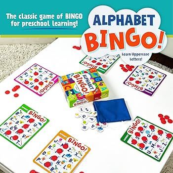 Peaceable Kingdom Alphabet Bingo! Letter Learning Educational Board Game for 2 to 6 Kids Ages 4+ | Amazon (US)