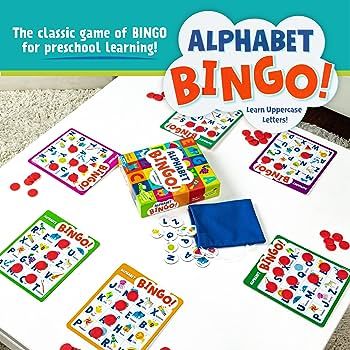 Peaceable Kingdom Alphabet Bingo! Letter Learning Educational Board Game for 2 to 6 Kids Ages 4+ | Amazon (US)