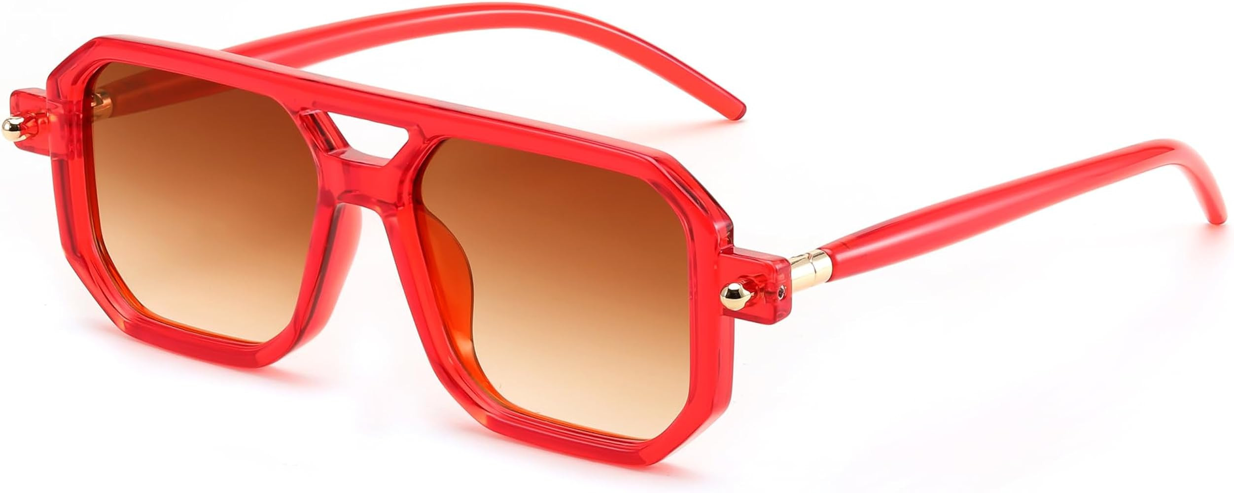 FEISEDY Vintage Square 70s Flat Aviator Sunglasses Women Men Classic Retro Stylish Frame UV400 Su... | Amazon (US)