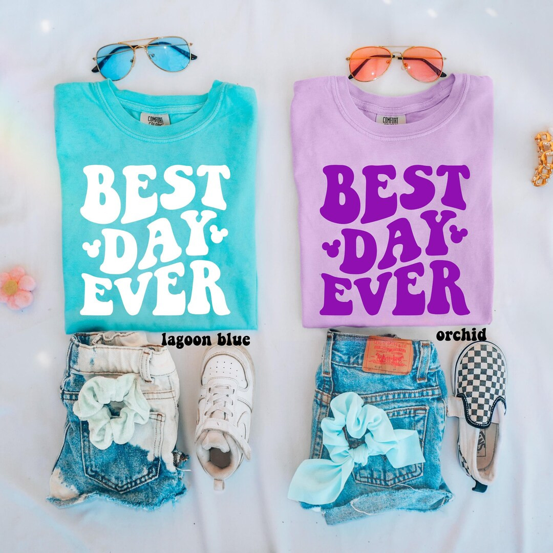 Kid's Comfort Colors Shirt, Best Day Ever Shirt, Kid's Disney Shirt, Disney World Shirt, Vacation... | Etsy (US)