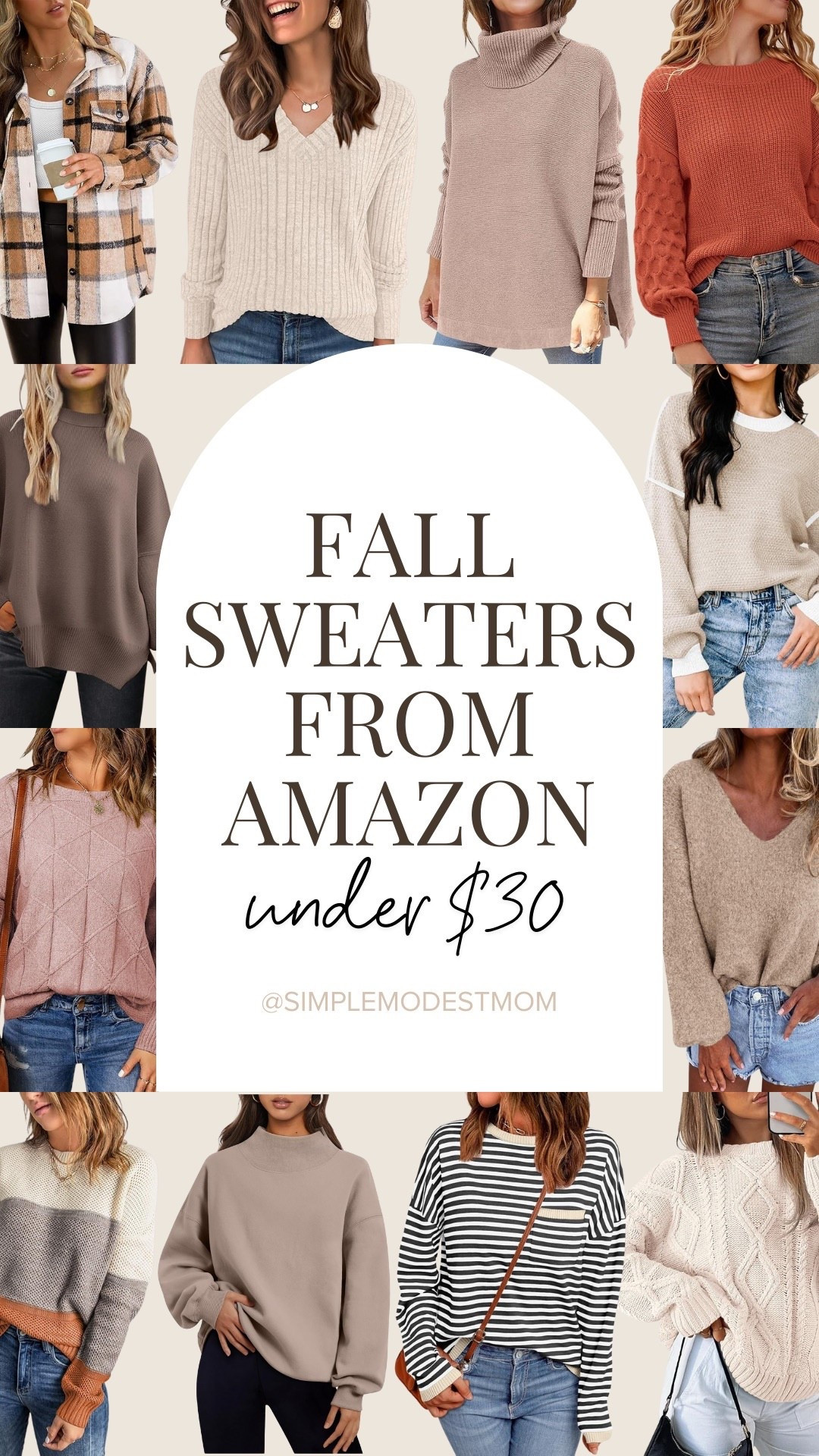 🍂 Fall Sweaters Under $30 🍂
Cozy, cute, and budget-friendly—these sweaters are all Amazon finds for less than $30! 🙌 Perfect for layering with jeans, leggings, or skirts this fall. Rounded up 12 styles that feel way more expensive than they are.

Tap to shop all 12 sweaters linked here! ✨
#LTKFallStyle #AmazonFashion #AffordableStyle #FallSweaterWeather

#LTKSeasonal #LTKStyleTip #LTKFindsUnder50
