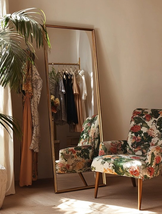 Your dressing space does not need to be massive to feel luxurious.

Sometimes one intentional piece changes everything.

A floor-length gold frame mirror instantly transforms even the simplest corner into an elegant dressing area. It adds light, depth, warmth, and that designer feeling every beautiful closet deserves.

Whether you have a full walk-in closet, a small dressing room, or simply a corner where you get ready every morning, the right mirror creates a completely different experience. Suddenly, getting dressed feels intentional instead of rushed.

And the beauty of a gold frame mirror is how timeless it feels.
It pairs beautifully with soft neutrals, dark wood, velvet textures, modern homes, Parisian-inspired decor, and organic modern interiors alike.

Add a beautiful chair, soft natural lighting, and your favorite outfits nearby, and your dressing space becomes more than functional. It becomes part of your daily ritual.

In this edit, we included elegant floor-length gold frame mirrors in multiple sizes and styles to help you create this elevated look at home.

#DressingRoom #HomeDecor #LuxuryInteriors 

 #LTKHome