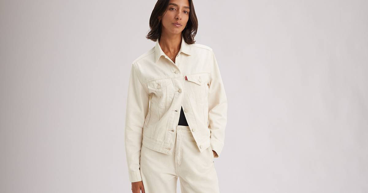 Levi's® Wellthread® Women's Down To Earth Trucker Jacket - White | Levi's® US | Levi's US
