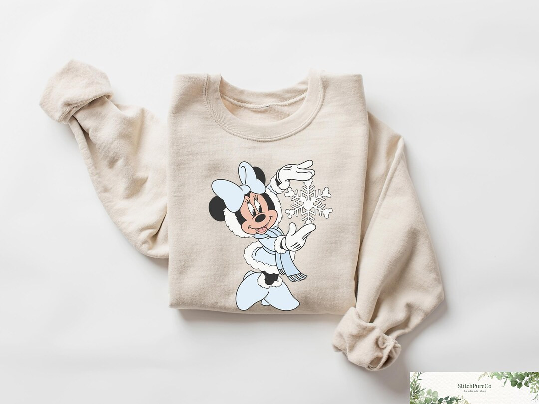 Disney Minnie Snowflake Shirt, Christmas Minnie Sweatshirt, Disney Christmas Shirt, Minnie Christ... | Etsy (US)