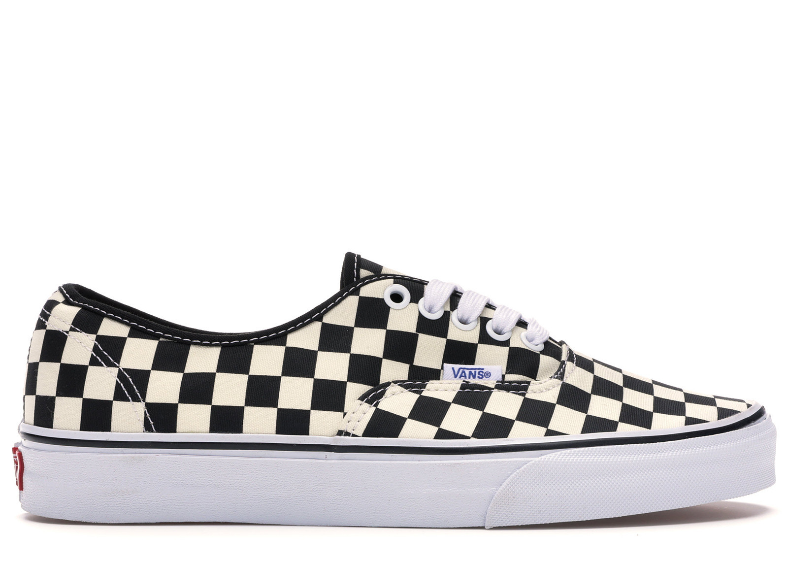 Men's Vans Authentic Golden Coast Sneakers in Black/White Checkerboard | StockX