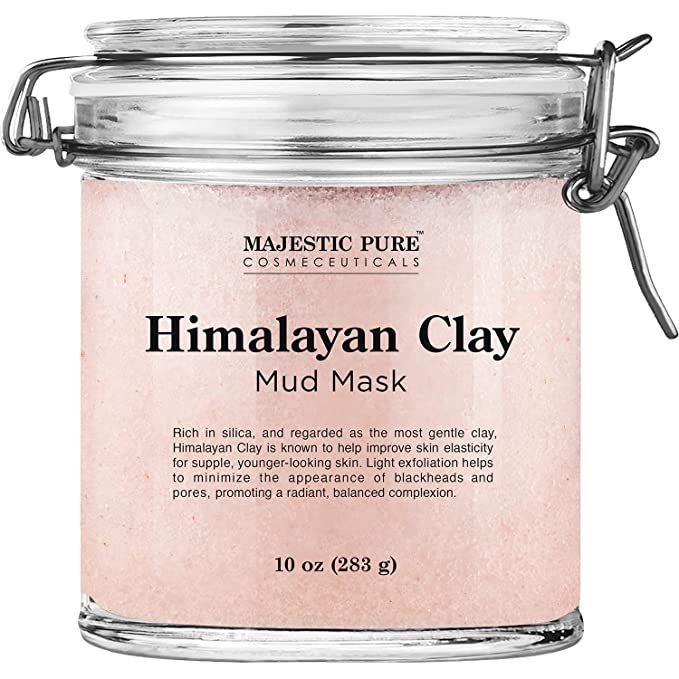 Himalayan Clay Mud Mask for Face and Body by Majestic Pure - Exfoliating and Facial Acne Fighting... | Amazon (US)