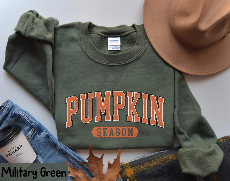Retro Pumpkin Season Sweatshirt, Cute Fall Sweatshirt, Thanksgiving Gift, Halloween Sweatshirts f... | Etsy (US)