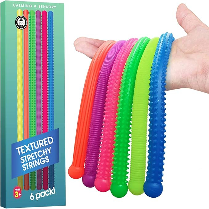 BunMo Sensory Toys - Calming Stretchy Stress and Anxiety Relief Fidget Toys - 6pk Textured | Amazon (US)