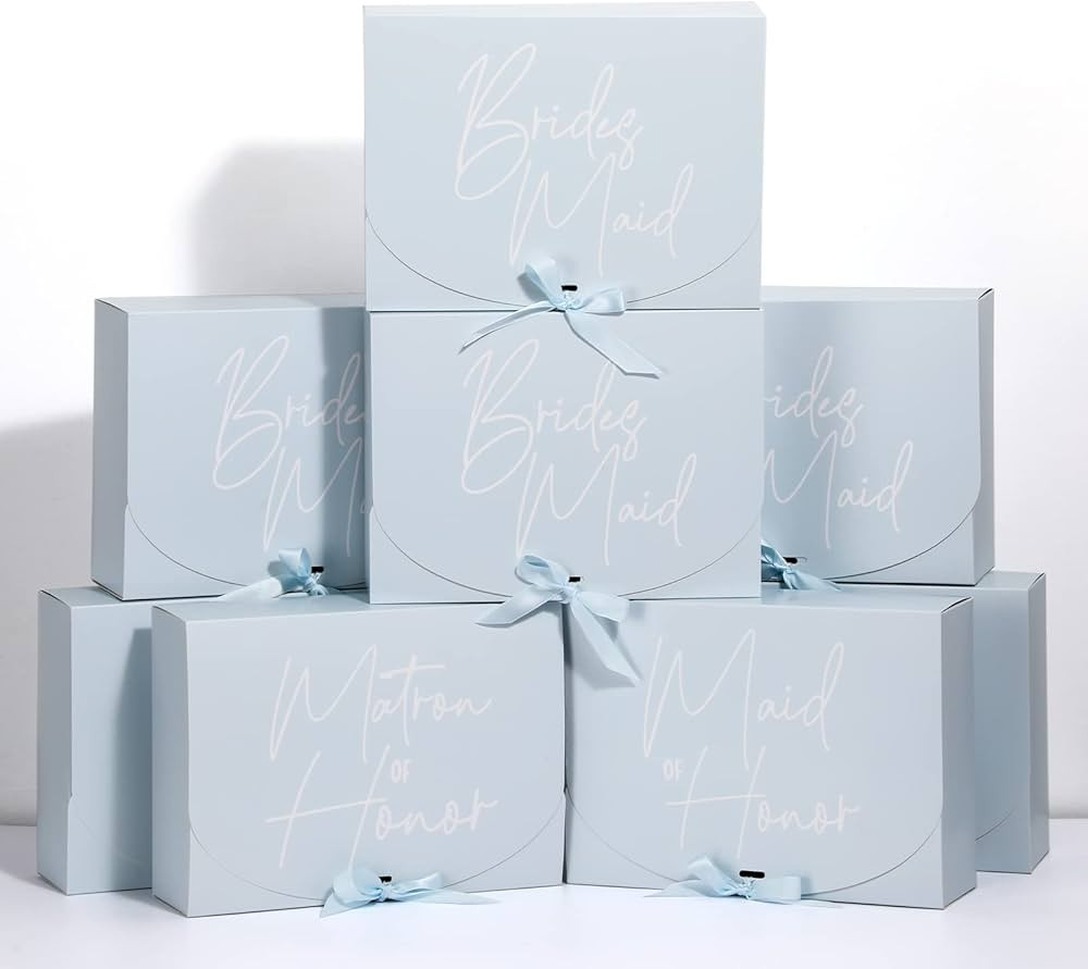 Marspark 8 Pack Bridesmaid Proposal Gifts Boxes Set, Maid of Honor Proposal Box, Matron of Honor ... | Amazon (US)