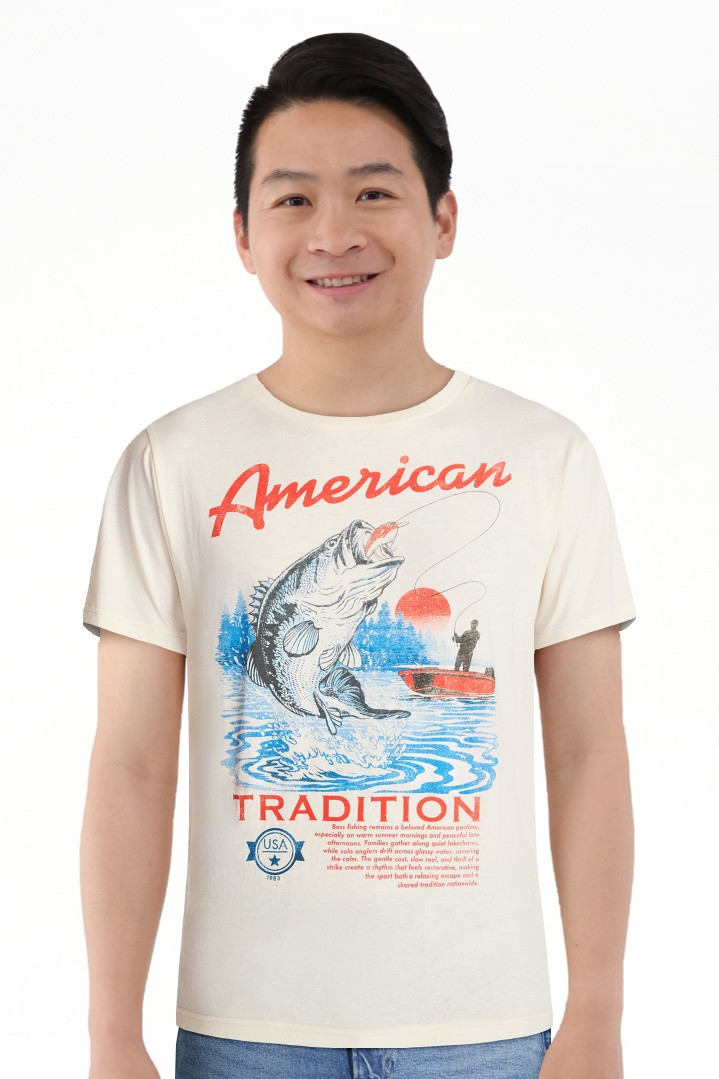 Americana Men's and Big Men's Fishing Graphic Tee Shirt from Way to Celebrate, Sizes XS-3XLT | Walmart (US)