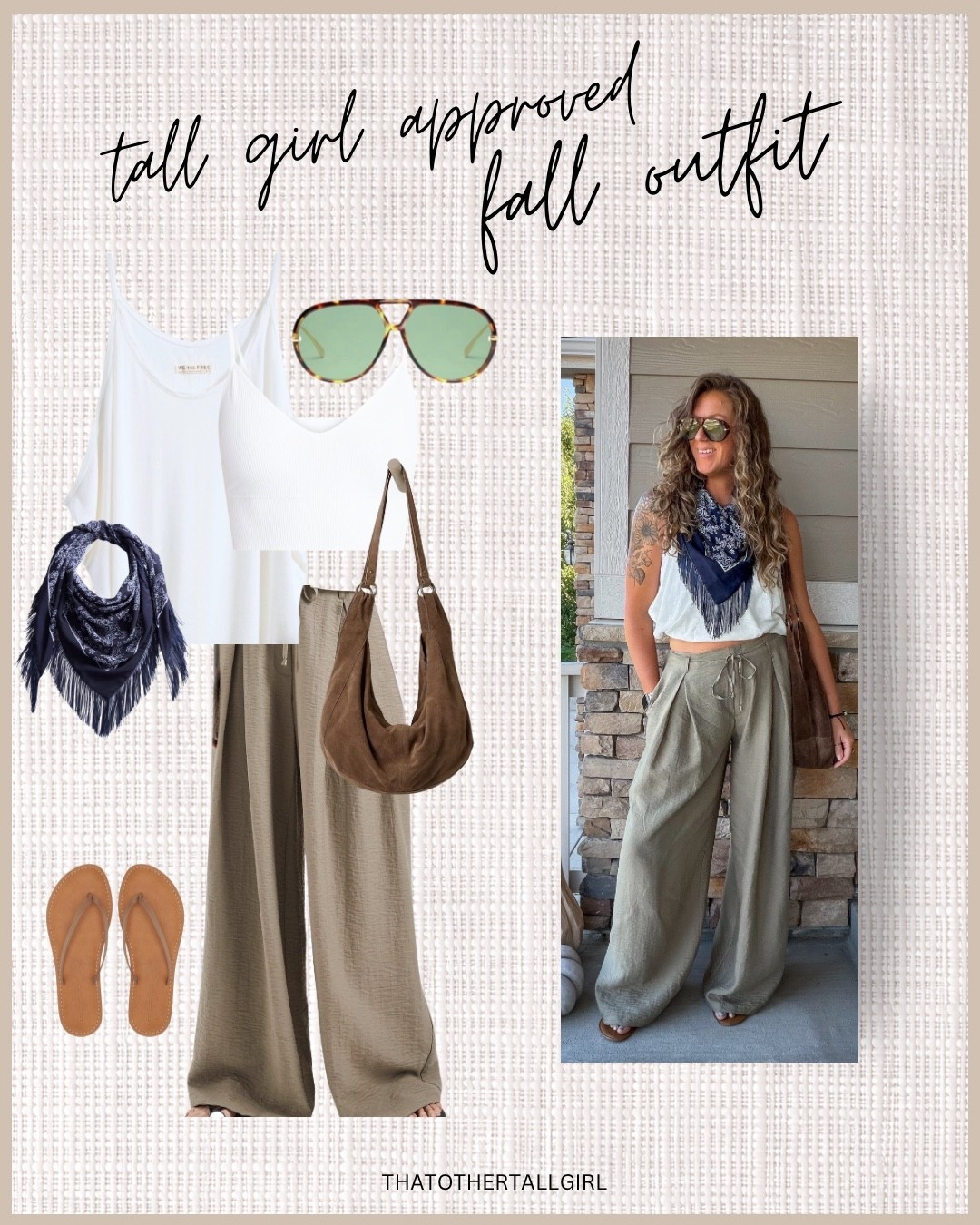 Large tank, XL bralette, us10 pants, 11 wide flip flops

#LTKTall #LTKOver40