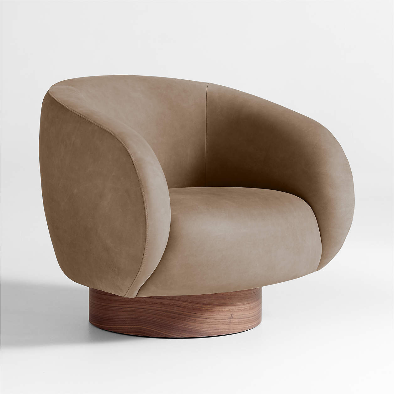 Kessler Leather Swivel Accent Chair + Reviews | Crate & Barrel | Crate & Barrel