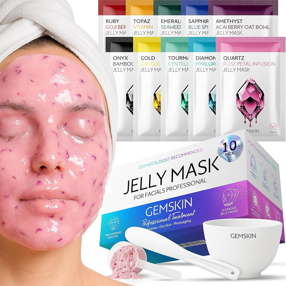 Jelly Mask for Facials Peel-Off - 10 Set Pack Modeling Rubber Mask Multipack - Hydrating & Calmin... | Amazon (US)