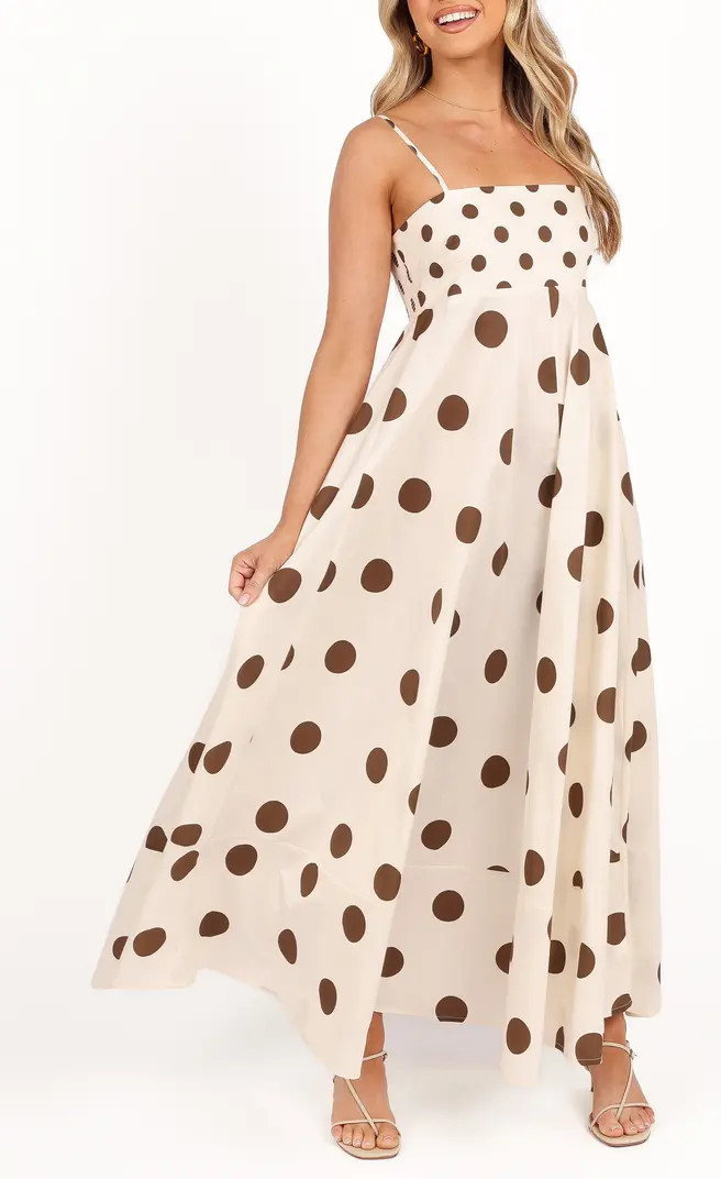 Deenie Mixed Polka Dot Cotton Maxi Dress | Nordstrom