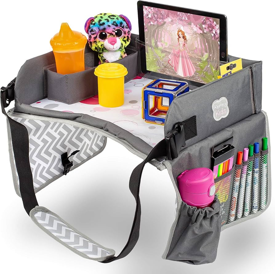 Kenley Kids Travel Tray, Toddler Car Seat Lap Tray, Road Trip Essentials Activity Table, 16.5 x 1... | Amazon (US)