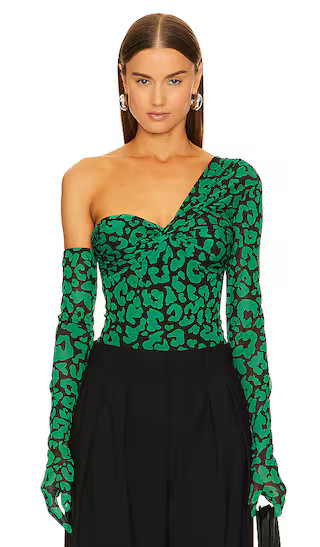 x REVOLVE Nobu Bodysuit in Green Black Leopard | Revolve Clothing (Global)
