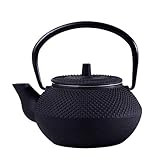 Pot Tea - Style Cast Iron Kettle Teapot Comes With Strainer Tea Pot 300ml Black - Teapot Cast Beauty | Amazon (US)