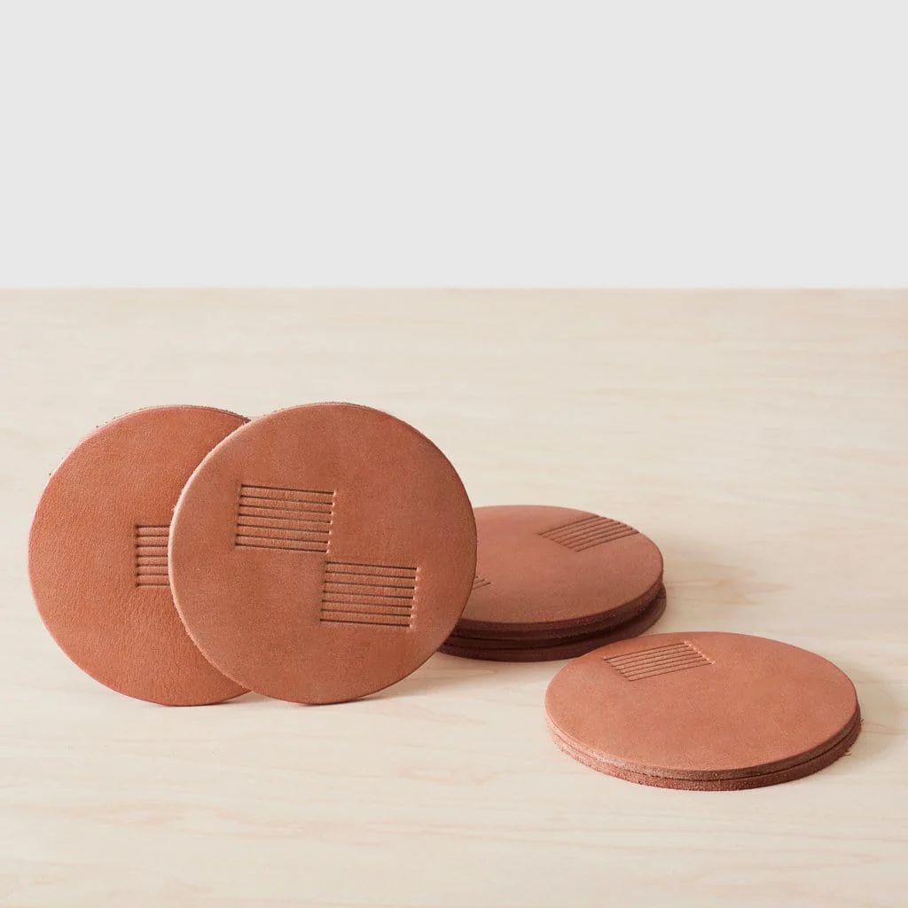 Azad Leather Coasters | The Citizenry