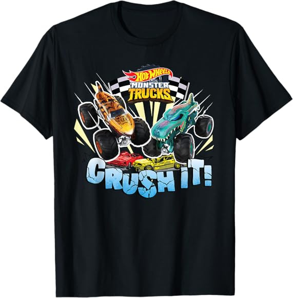 Hot Wheels Monster Trucks - Crush It T-Shirt | Amazon (US)