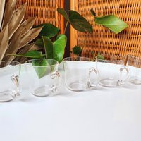 Set Of 6 Clear Espresso Coffee Cups Mugs Glasses | Etsy (US)