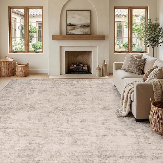 8x10 Area Rugs for Living Room, Machine Washable Rugs, Vintage Non Slip Rug, Faded Style Carpet S... | Amazon (US)