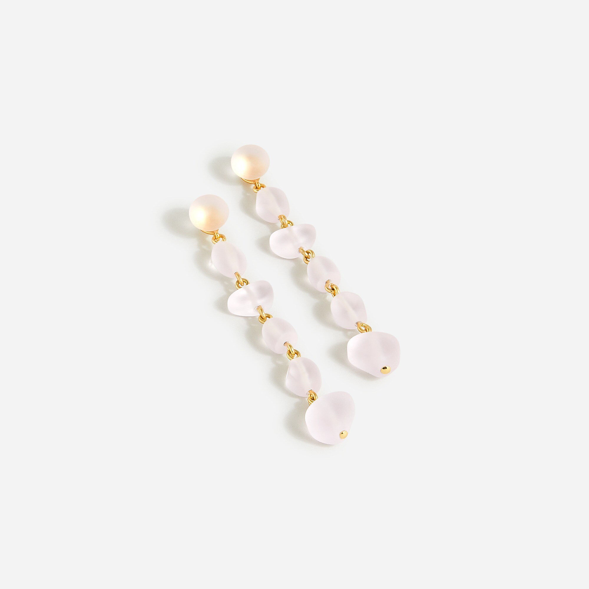 Stacked sea glass drop earrings | J. Crew US