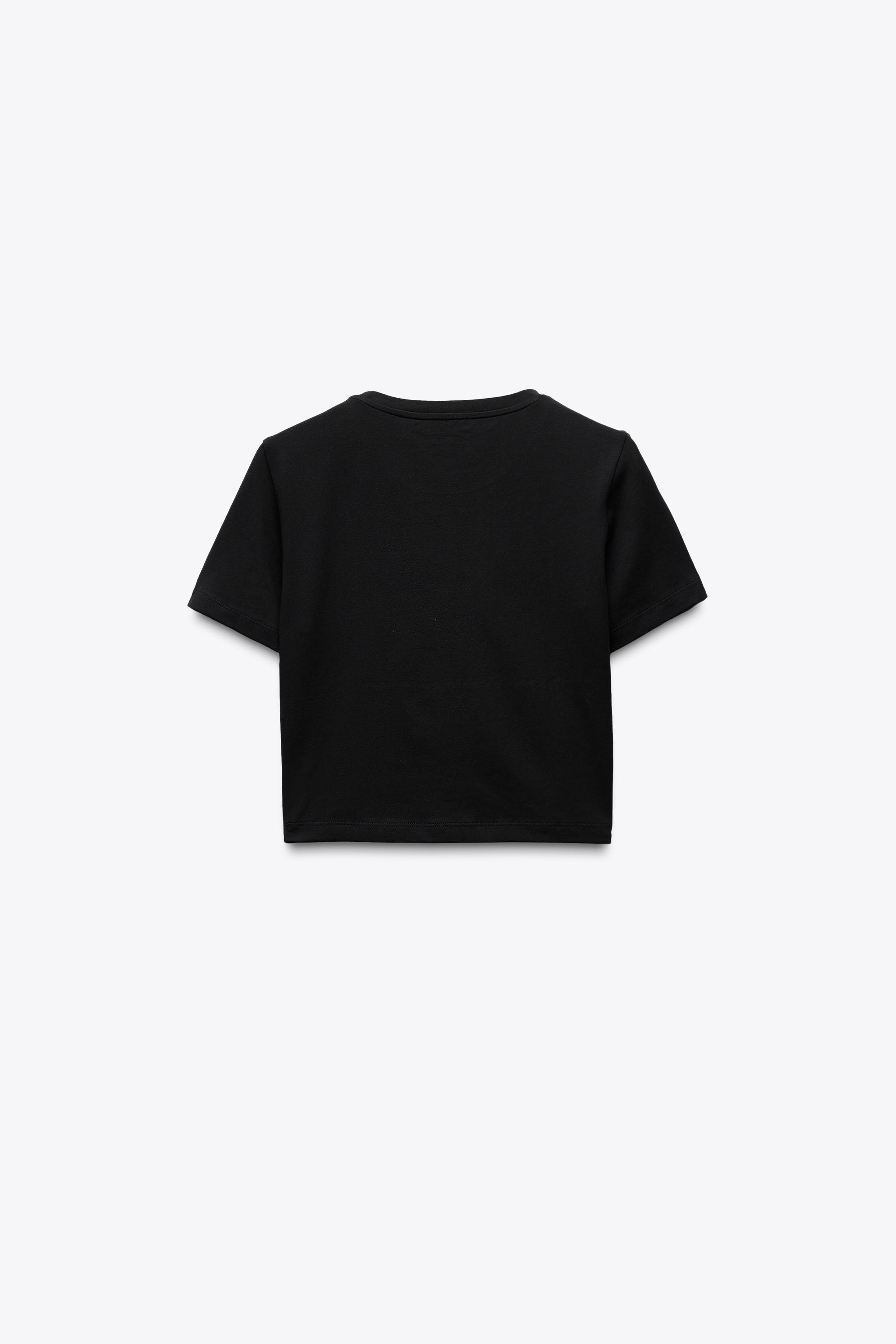 CROPPED SHORT SLEEVE T-SHIRT | Zara UK