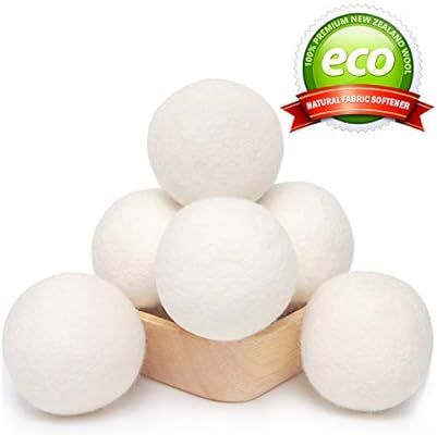 Wool Dryer Balls Laundry XL 6-Pack 100% Organic New Zealand Wool, Handmade Eco Dryer Balls Reusab... | Amazon (US)