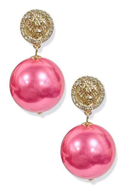 Tammy Pearl Hot Pink Earrings | The Willow Tree