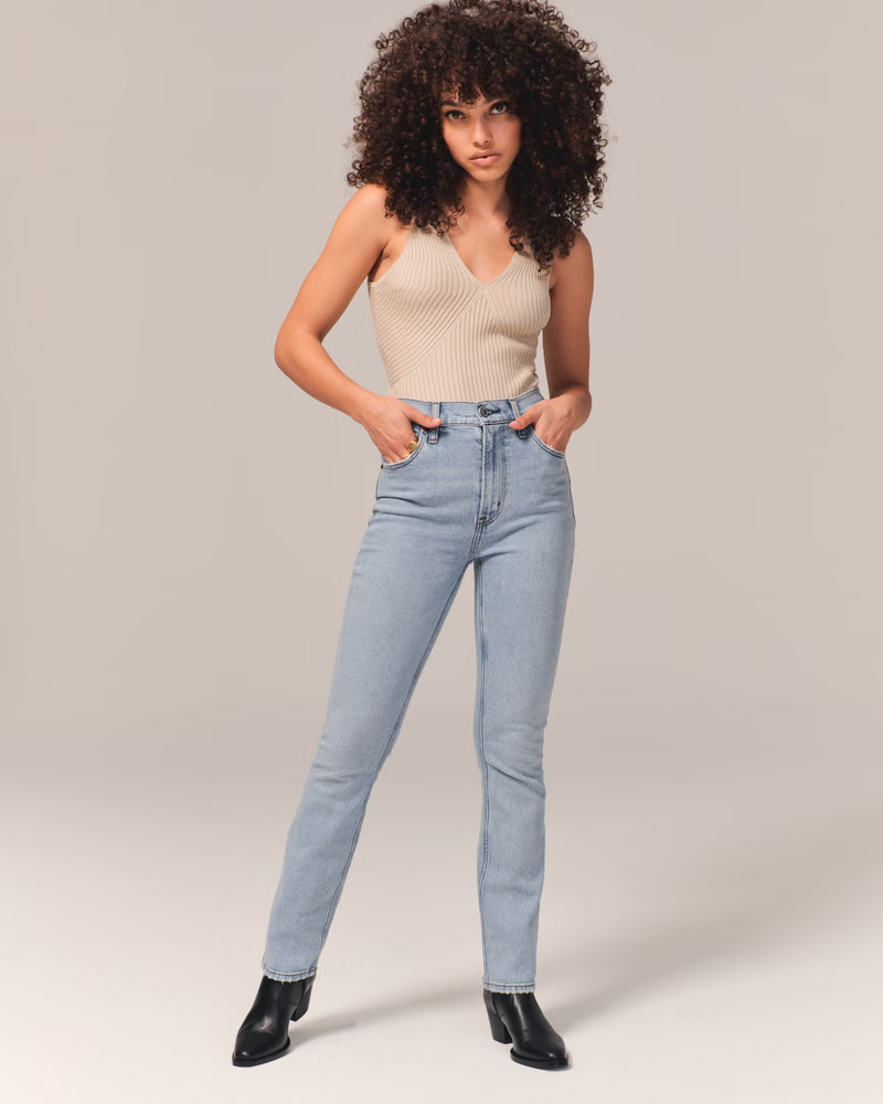 Women's Ultra High Rise 90s Slim Straight Jean | Women's Clearance | Abercrombie.com | Abercrombie & Fitch (US)