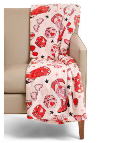 60x70 Oversized Cowgirl In Love Throw | Polyester | Marshalls