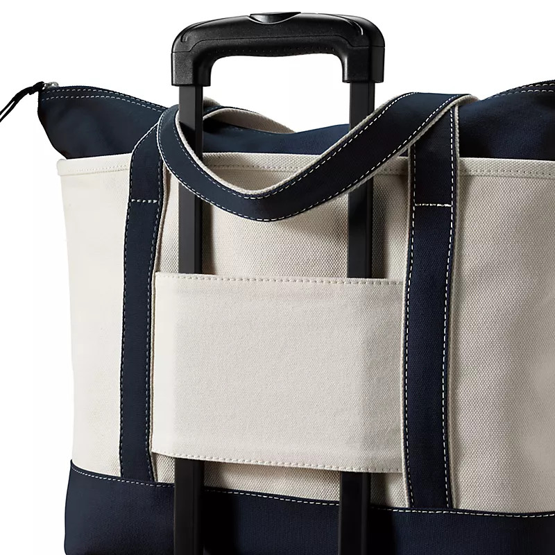 Canvas Commuter Zip Top Pocket Tote | Lands' End (US)