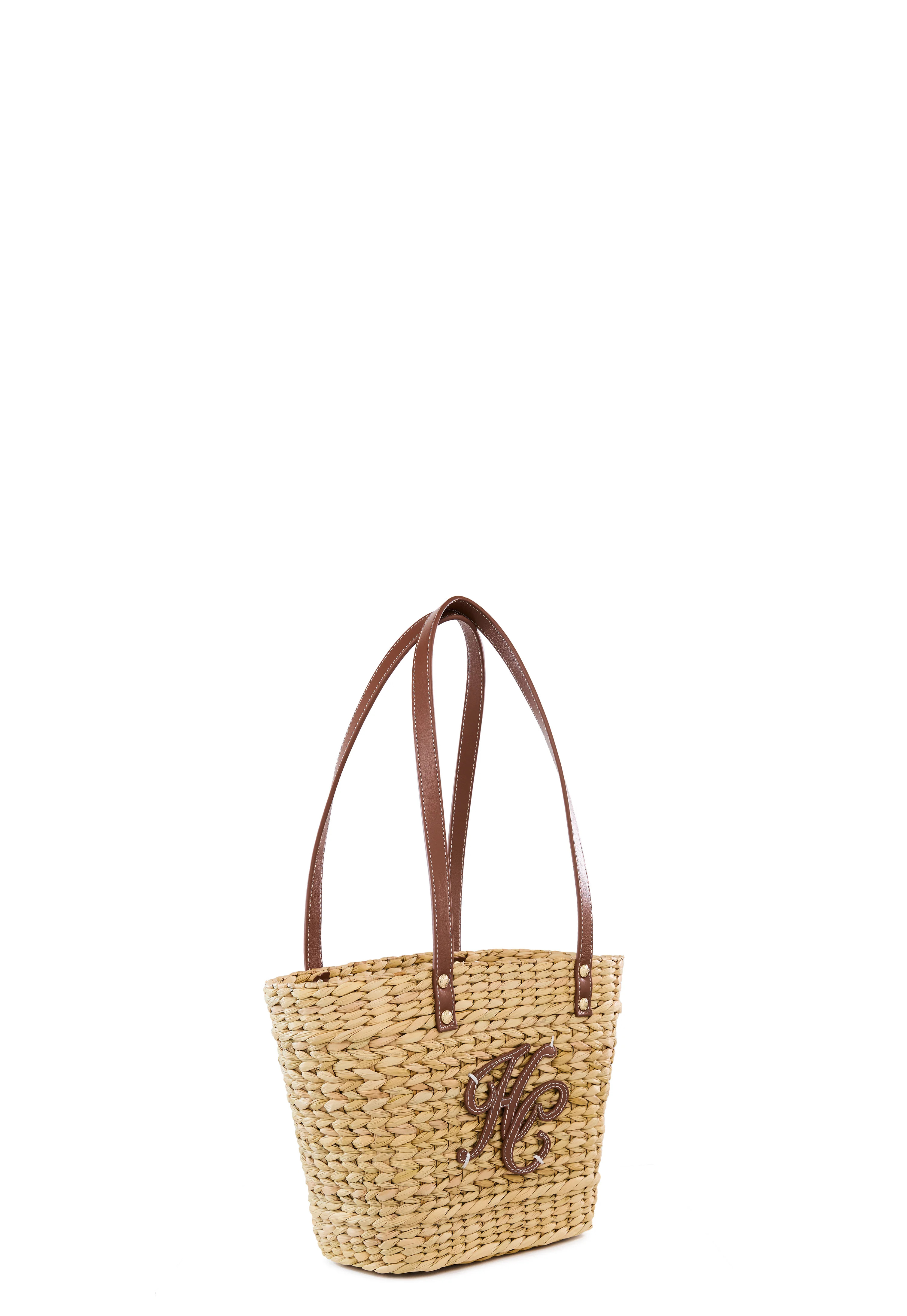 Amalfi Mini Basket Bag (Natural Tan) | Holland Cooper