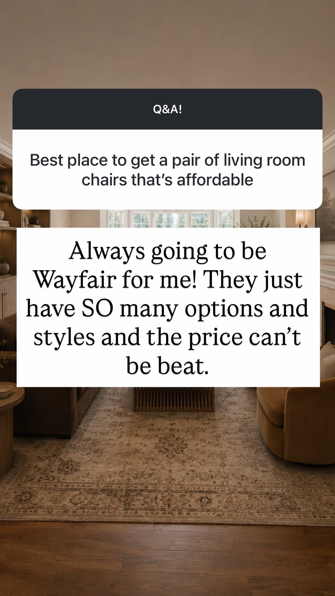 Accent chairs!