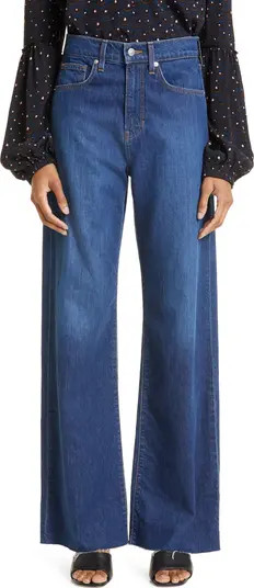 Taylor Raw Hem High Waist Wide Leg Jeans | Nordstrom