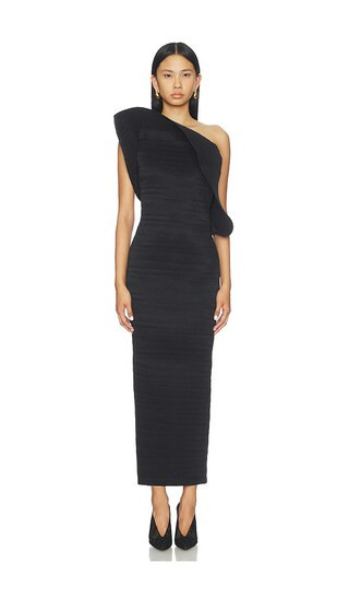 Magda Butrym Strapless Long Dress in Black. - size 40 | Revolve Clothing (Global)