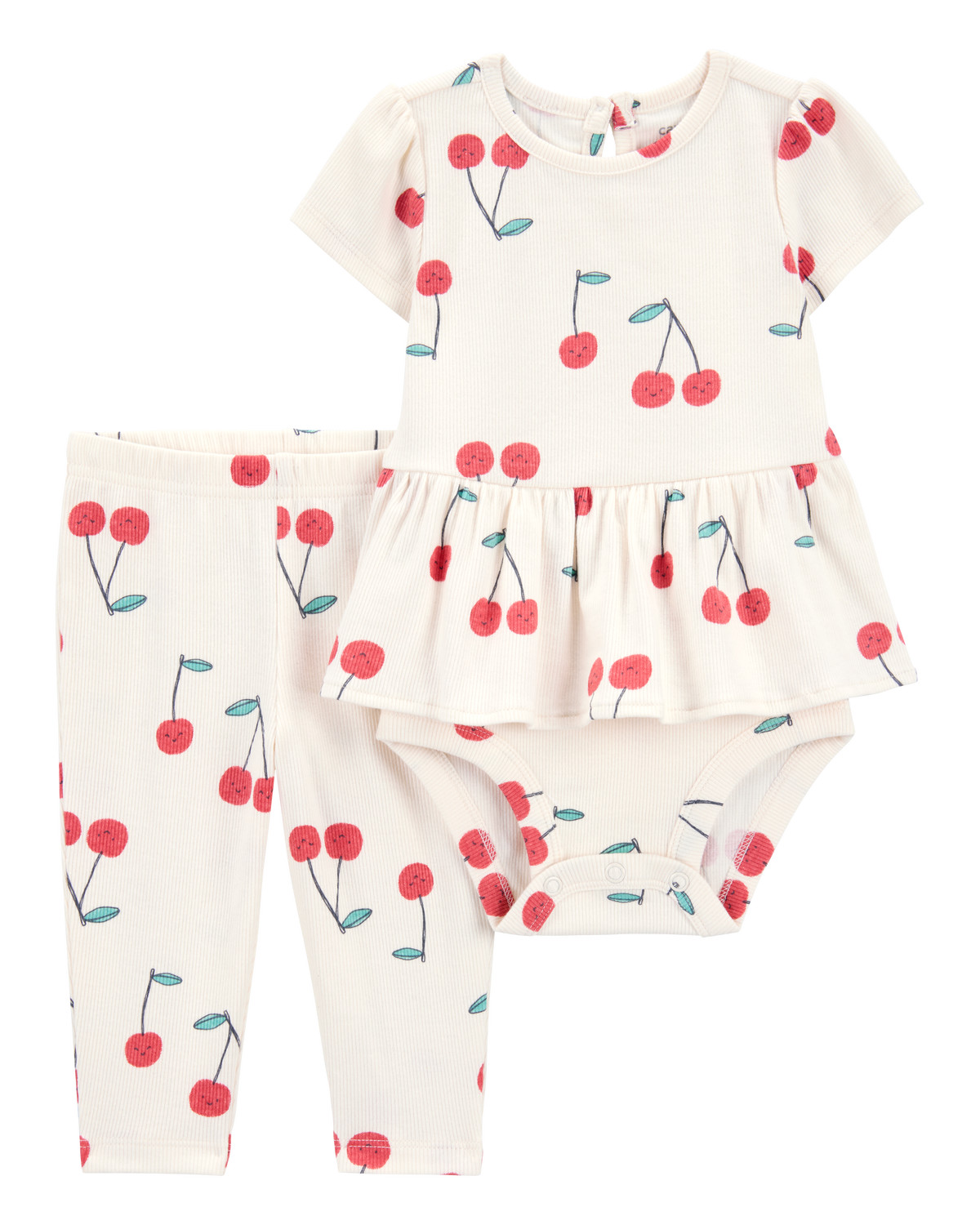 Baby 2-Piece Cherry Peplum Bodysuit Pant Set - Carter's | Carter's | Carter's Inc