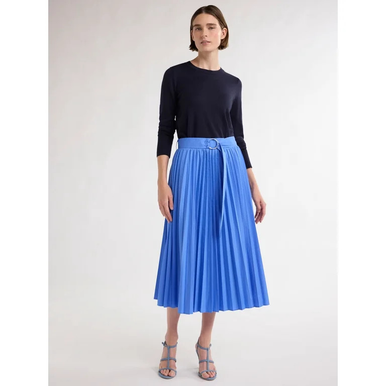 Free Assembly Women's Sunburst Pleat Maxi Skirt, Sizes XS-XXXL | Walmart (US)