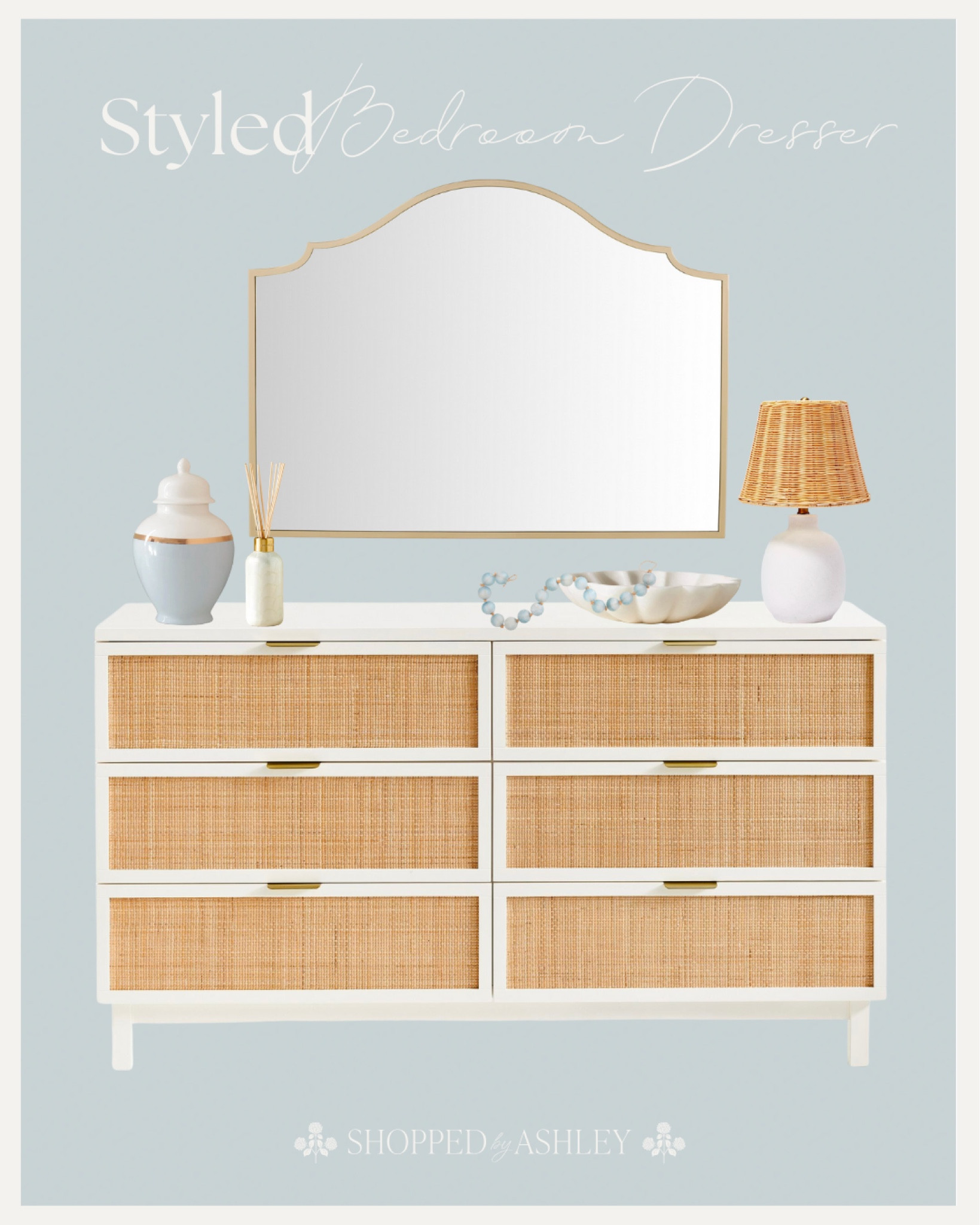 Styled bedroom dresser featuring Benjamin Moore Silver Mist 😍

Pottery barn dresser, pottery barn furniture, bedroom dresser, dresser, Target lamp, ginger jar, Anthropologie decor, marble bowl, rattan furniture, coastal home, coastal decor 

#LTKstyletip #LTKhome