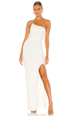 Nookie Lust One Shoulder Gown in Ivory from Revolve.com | Revolve Clothing (Global)