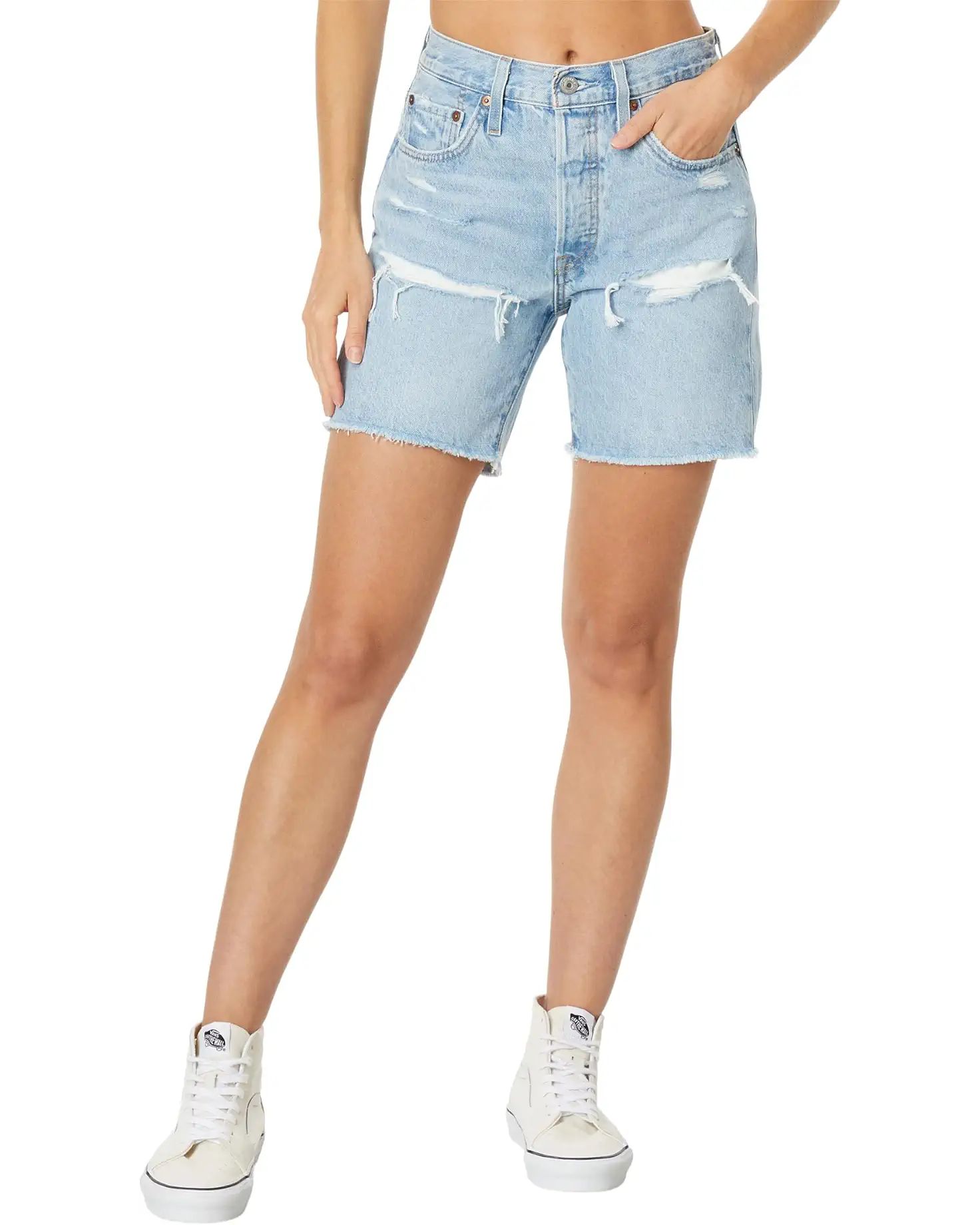 Levi's® Womens 501 Mid Thigh Shorts | Zappos